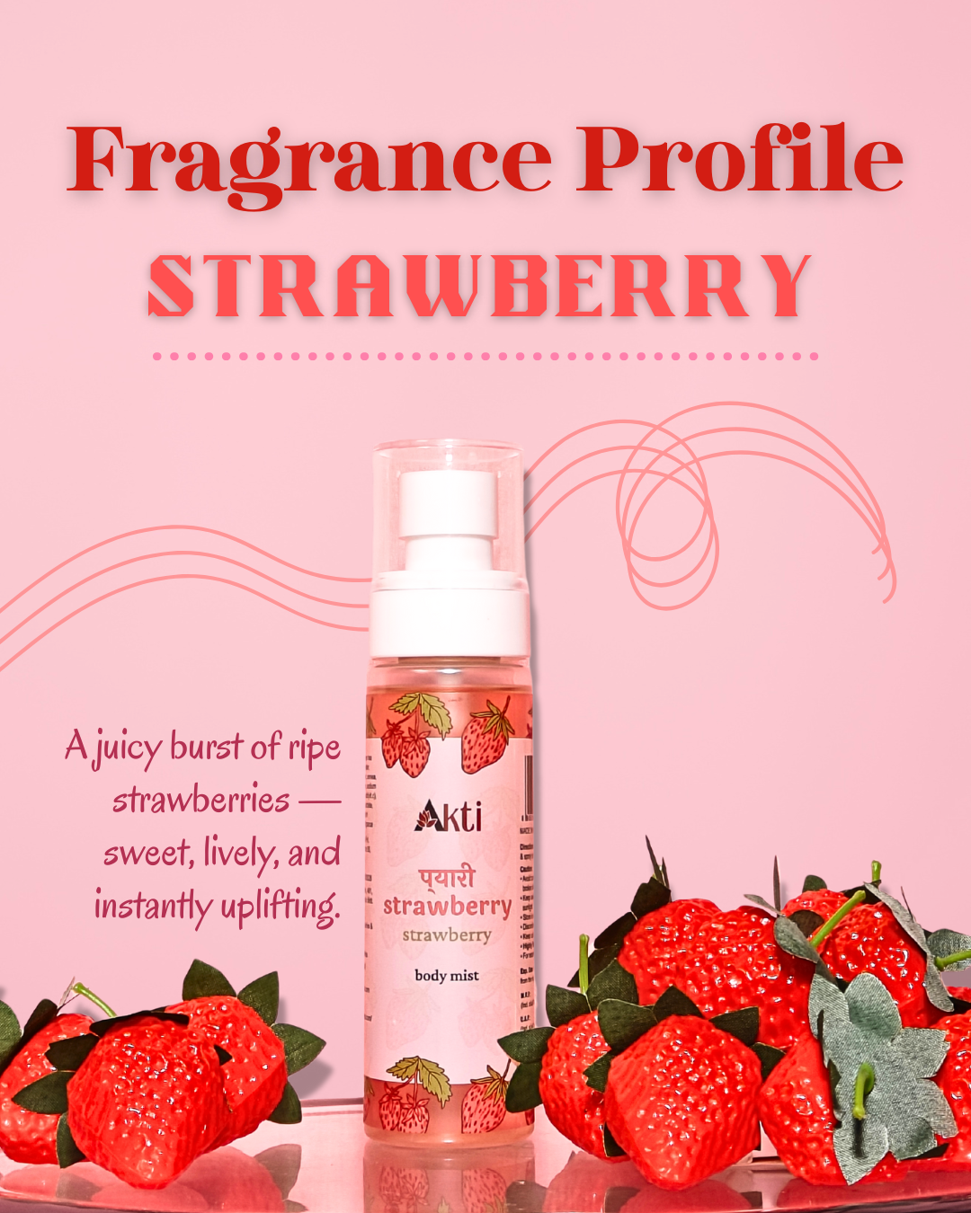 Akti Body Mist - Pyaari Strawberry - Strawberry | 100 ml