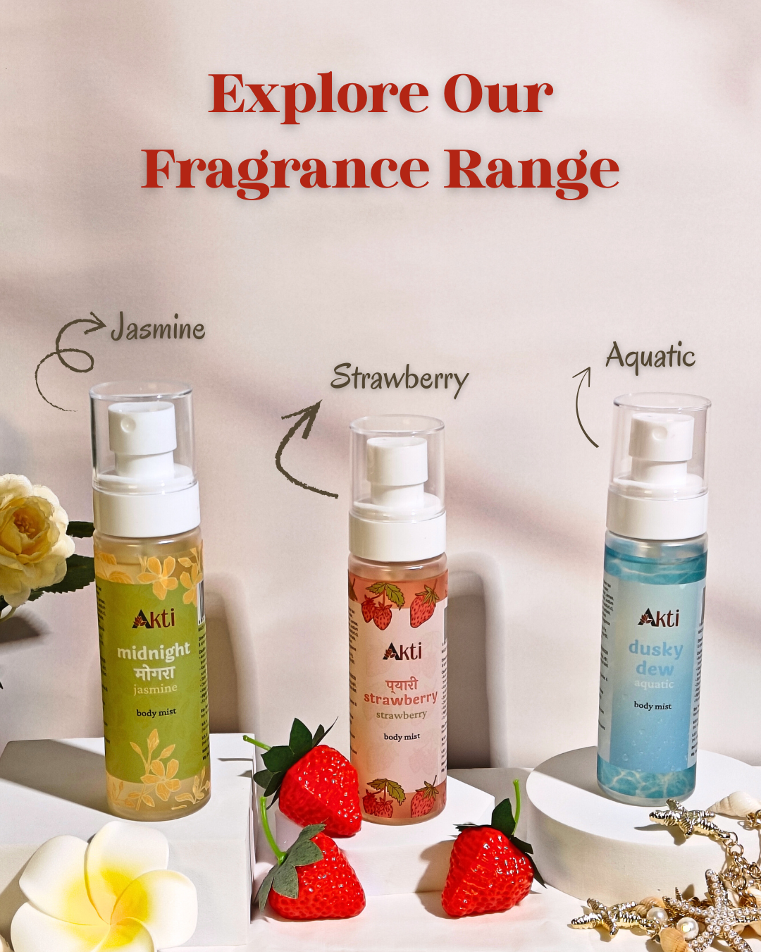 Akti Body Mist - Pyaari Strawberry - Strawberry | 100 ml