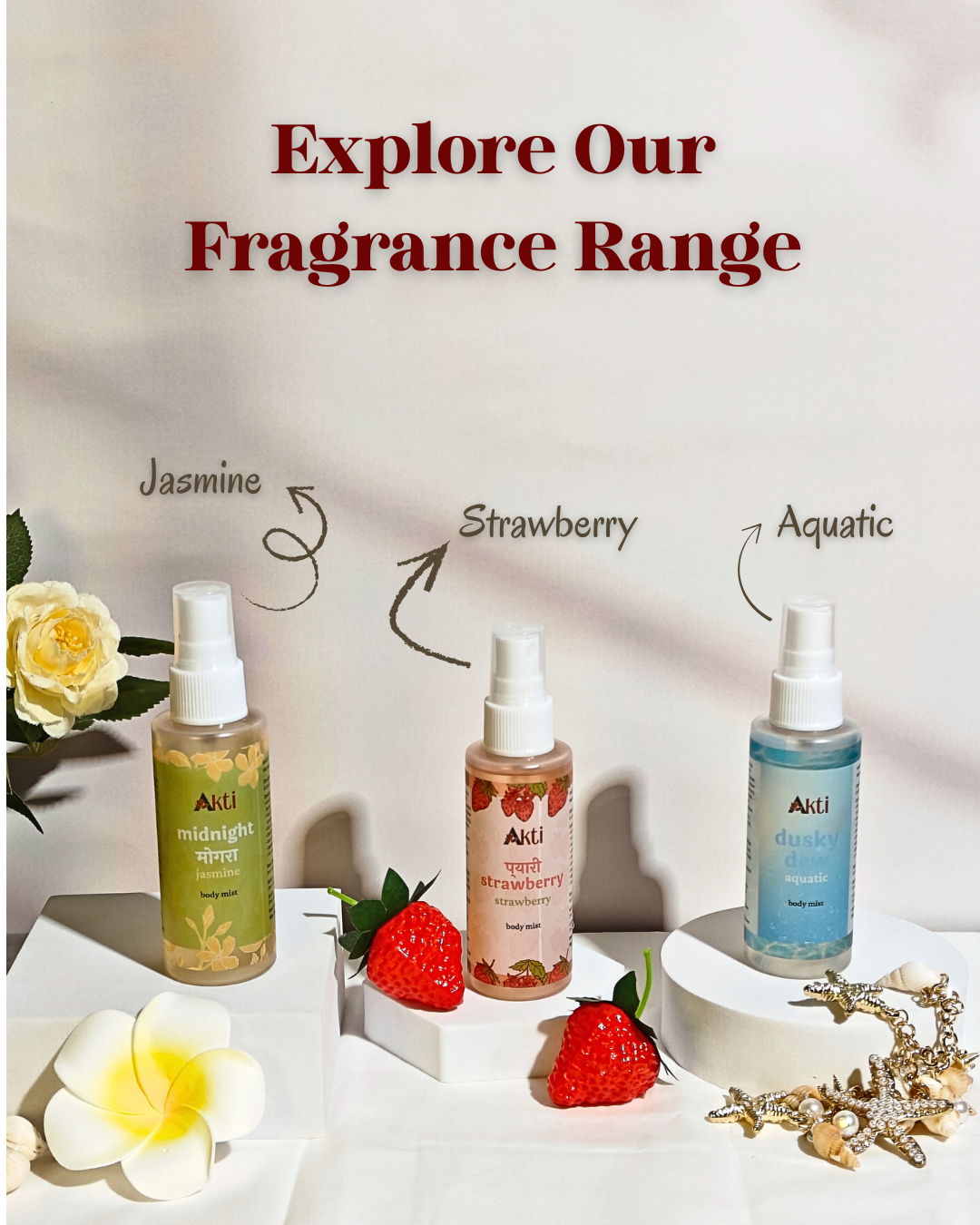 Akti - The Scent edit - Mist combo pack - 50 ml each - 3 Signature Scents