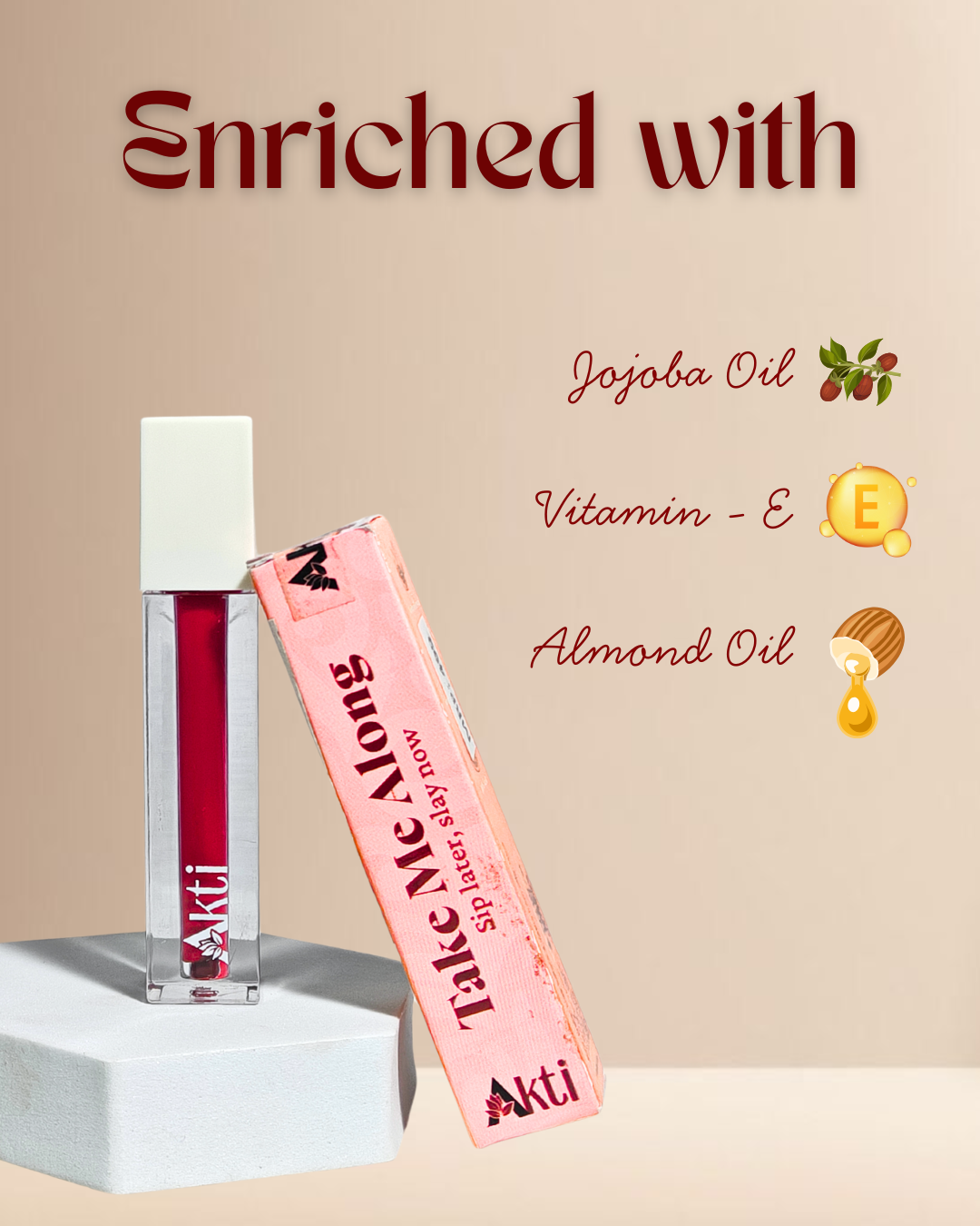 Take me along Lipstick - 3.5 ml Sandalwood