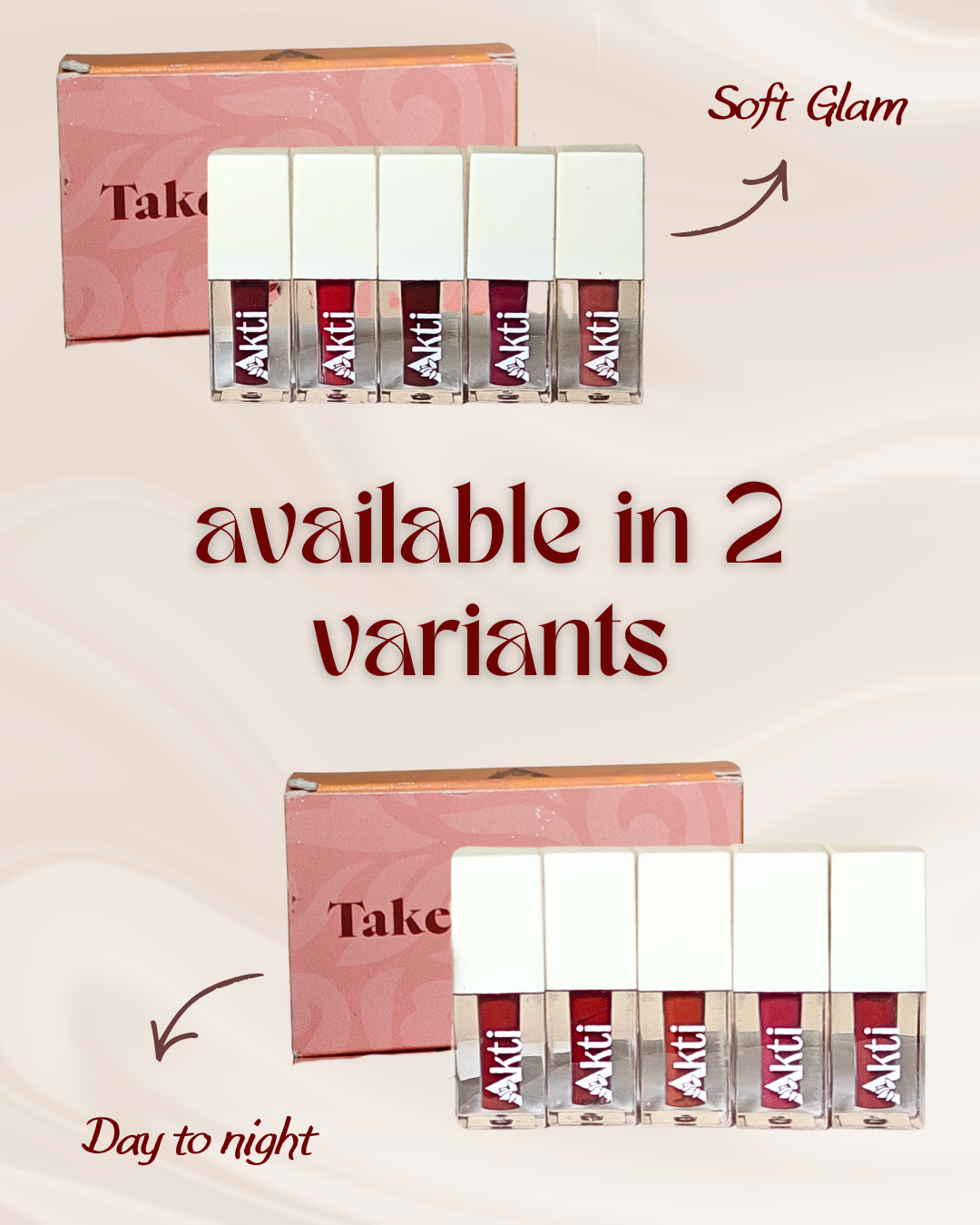 Take Me Along Mini Lipstick Combo – Set of 5 (1.5ml each) Soft Glam