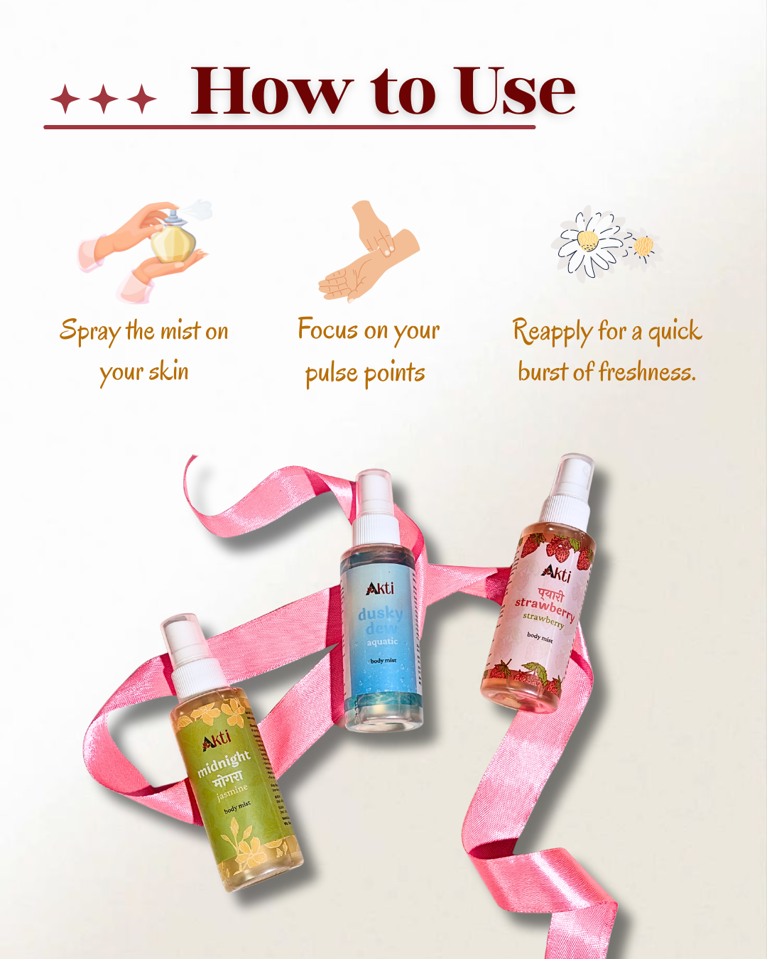 Akti - The Scent edit - Mist combo pack - 50 ml each - 3 Signature Scents
