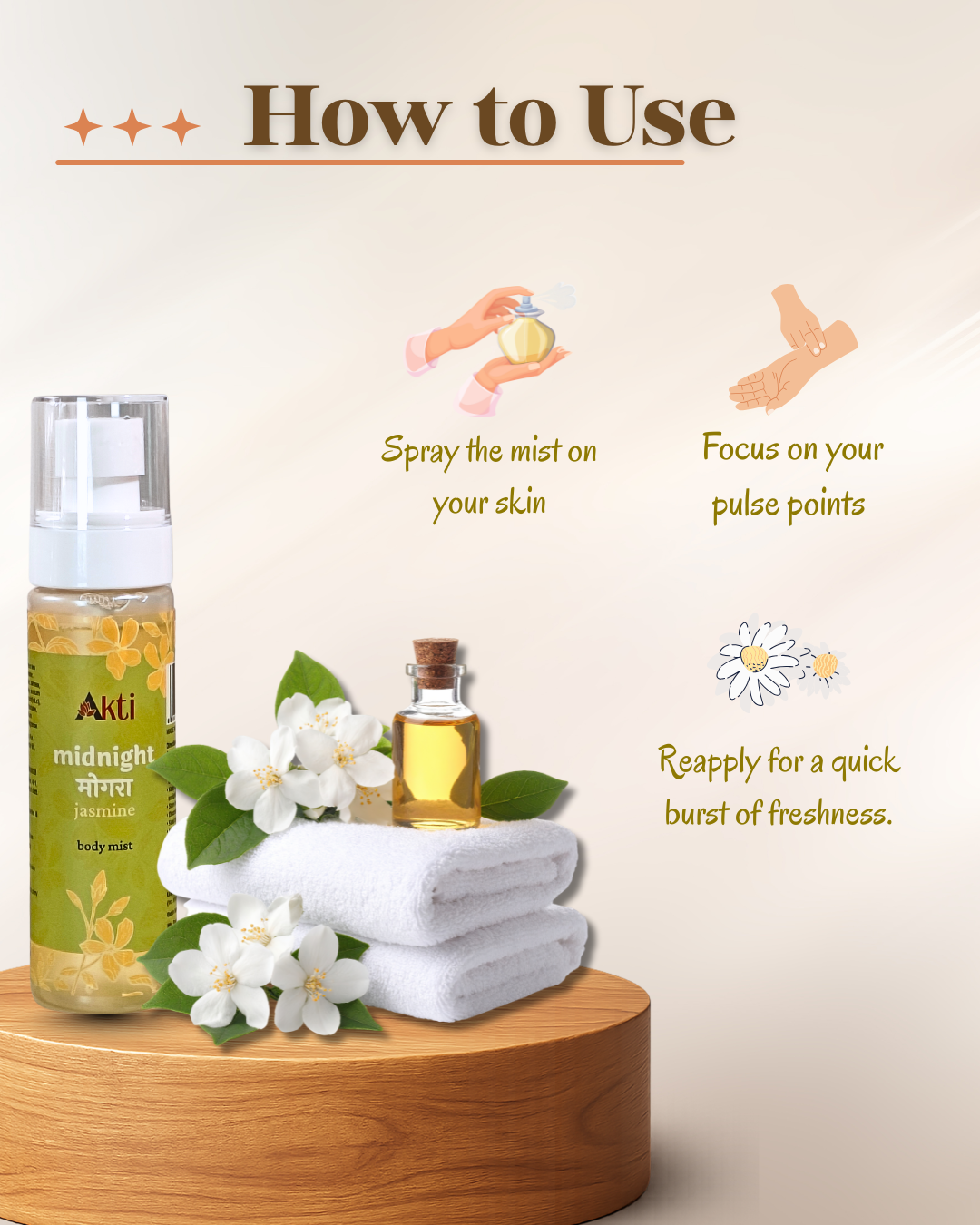 Akti Body Mist - Midnight Mogra - Jasmine | 100 ml