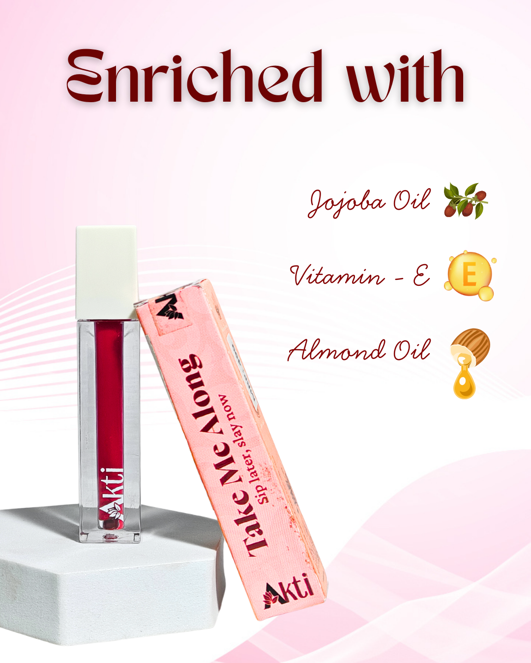 Akti Cosmetics Take Me Along Liquid Lipstick Set of 10 | Long Lasting, Matte Finish, Transfer Proof | Nude, Pink, Red & Brown Shades