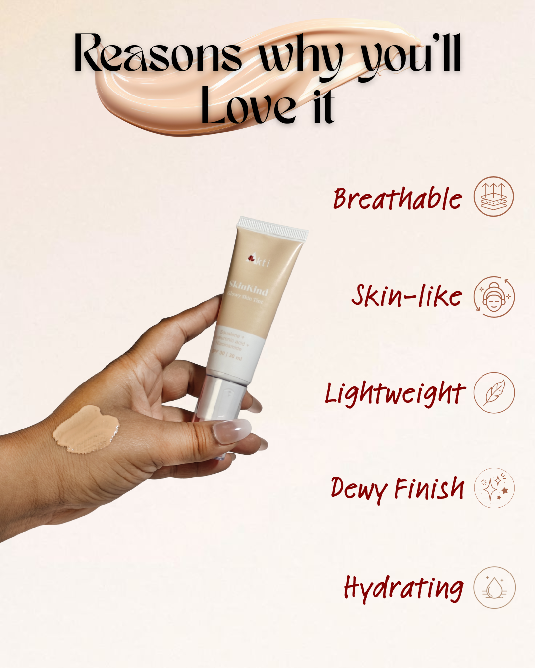 Skinkind Skin Tint | skin-like tint with hydration, SPF & natural coverage | Medium