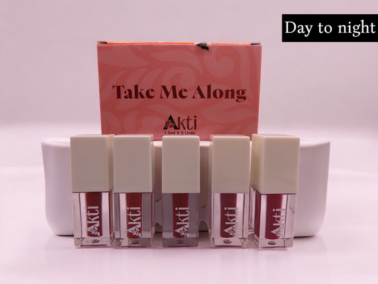 Take Me Along Mini Lipstick Combo – Set of 5 (1.5ml each) Day to night